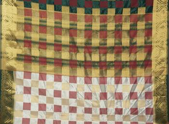 white woven Poly Cotton saree with blouse 3