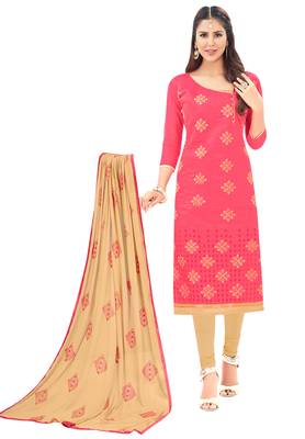 Pink Embroidered Silk Salwar 1