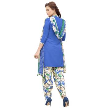 Blue Plain Crepe Salwar 2