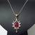 CZ Ruby Red Designer Pendant 016