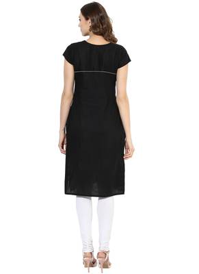 Grey Printed cotton stitched kurti 2