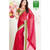 Impressible Red Chiffon Saree With Embroidery Work