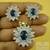 Sapphire Blue CZ Pendent Earring jewellery set