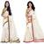 Multicolor plain cotton silk combo saree with blouse