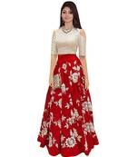 red dupion_silk embroidered lehenga