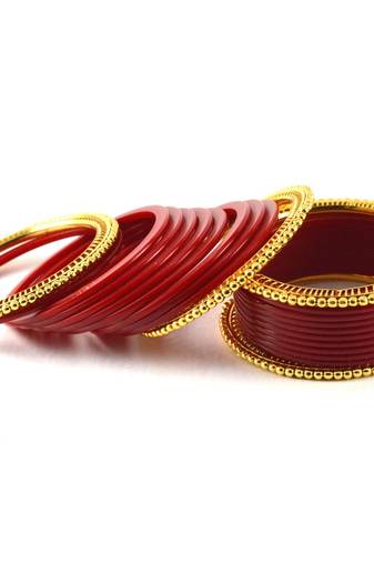 Designer Bangles Colour Red