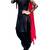 black plain cotton unstitched salwar with dupatta