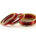 Dazzling Bangles Colour Red