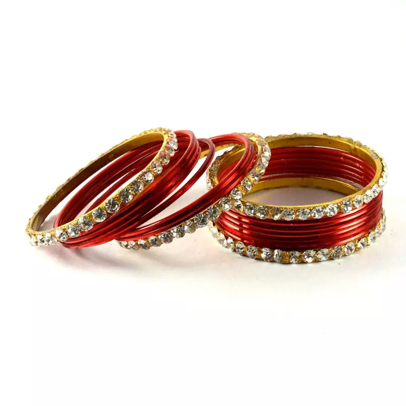 Dazzling Bangles Colour Red