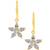 Flower Studed Crystal American Diamond Pearl 18K Gold Plated Bass Stud Earrings Combo For Women