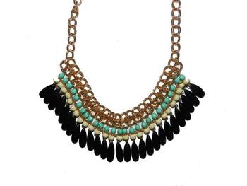 Tassel Drop Statement Necklace 1