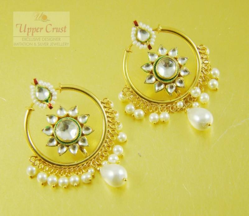 Kundan Bali Earrings UpperCrust Jewellery 24972