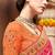 Yellow embroidered banarasi silk saree with blouse