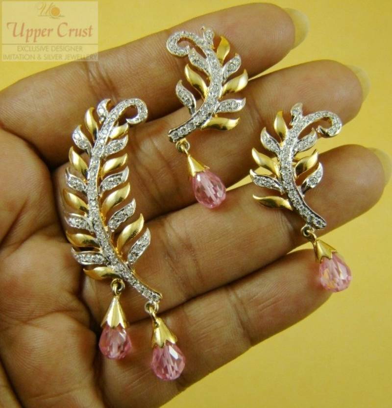 Kalgi Style CZ Pendent Earring Jewellery