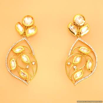Kundan Polki Diamond Look Earrings 1