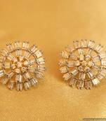 Diaond Look Baguette Studded Earrings