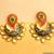 Kundan Polki Meenakari Paisley Pattern Earrings