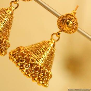 Gold Plated Traditional Jhumka'S 2