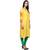Ridan yellow rayon embroidered stitched kurti