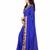 Blue printed Georgette saree with blouse