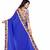 Blue printed Georgette saree with blouse