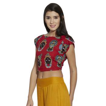 pink cotton stitched tops 1