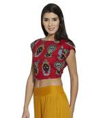 pink cotton stitched tops