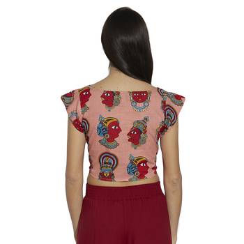 pink cotton stitched tops 3