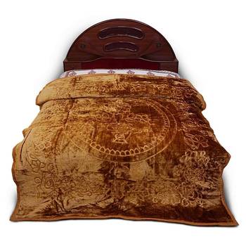 Floral Embossed Print Soft Double Bed Mink Blanket 2