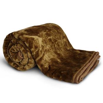 Floral Embossed Print Soft Double Bed Mink Blanket 3
