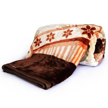 Luxurious Floral Designer Double Bed Mink Blanket 1