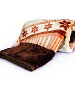 Luxurious Floral Designer Double Bed Mink Blanket
