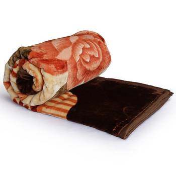 Luxurious Floral Designer Double Bed Mink Blanket 3