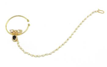 Rajasthani Nath Nose Ring Decorated With Amercian Diamond   1