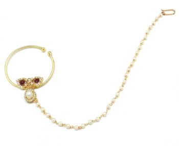 Rajasthani Nath Nose Ring Decorated With Amercian Diamond   1