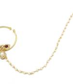 Rajasthani Nath Nose Ring Decorated With Amercian Diamond  