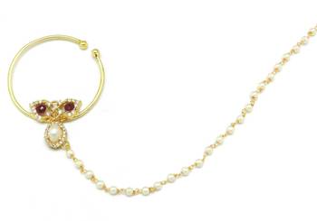 Rajasthani Nath Nose Ring Decorated With Amercian Diamond   3