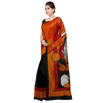 black printed bhagalpuri silk fashion bhagalpuri silk sarees with blouse 5