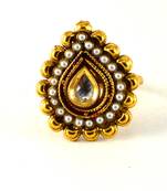 Adjustable Polki Ring