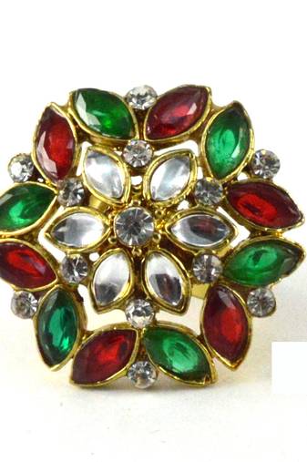 Adjustable Polki Ring