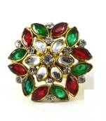 Adjustable Polki Ring