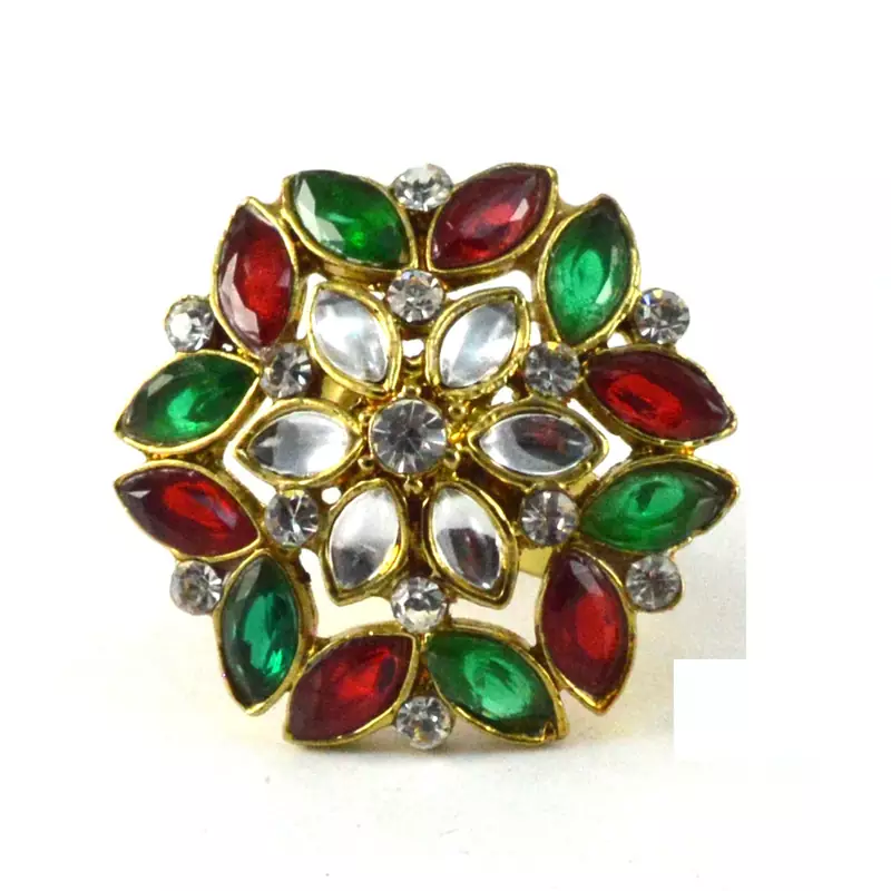 Adjustable Polki Ring