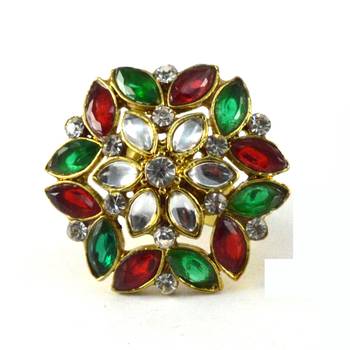 Adjustable Polki Ring 2