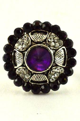 Potta Kundan Adjustable Ring