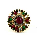 Potta Kundan Adjustable Ring