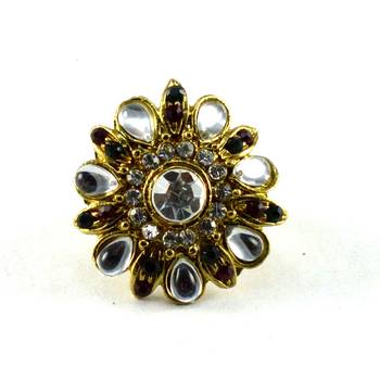Potta Kundan Adjustable Ring 1