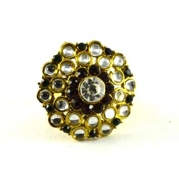 Potta Kundan Adjustable Ring 1
