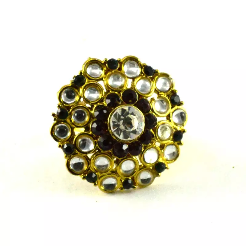 Potta Kundan Adjustable Ring
