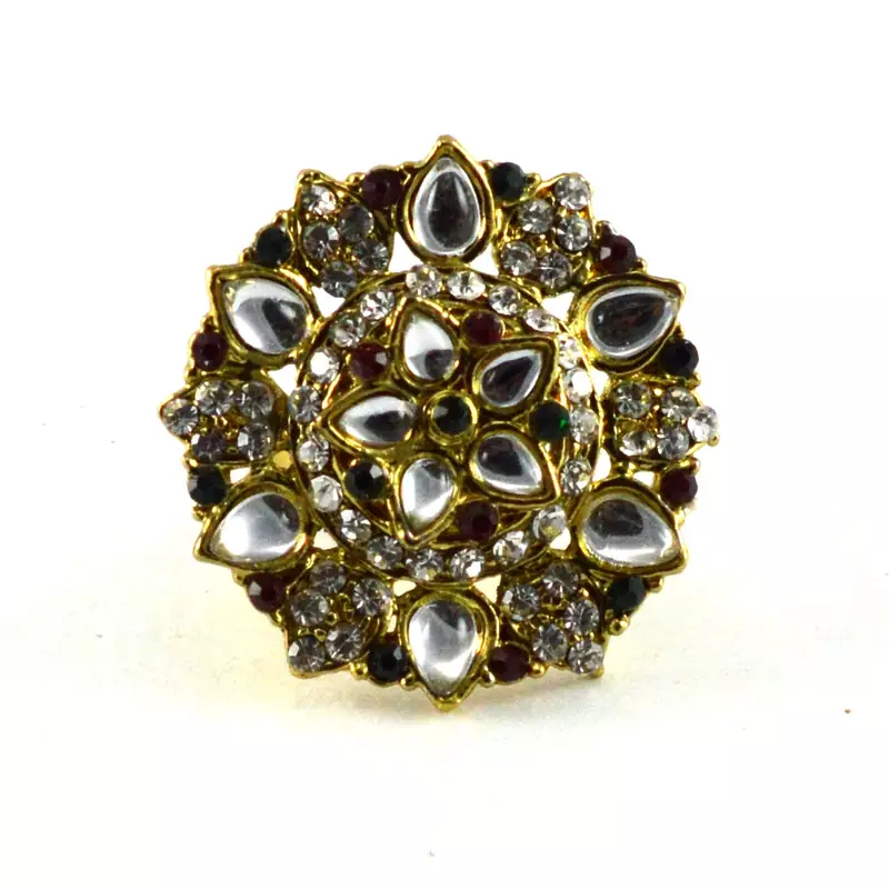 Potta Kundan Adjustable Ring