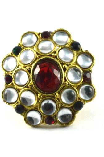 Potta Kundan Adjustable Ring